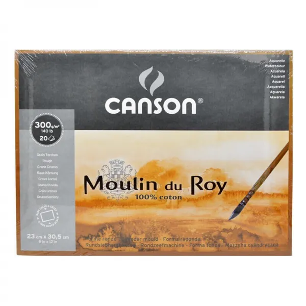 강 송 (CANSON) 모 랑 수채 본 300 g 수채화 용지 중 굵 은 무늬 / 잔 주름 사방 밀봉 접착제 온면 장 수채 화 지 230 * 305 mm 거 친 20 장, 상세페이지 참조