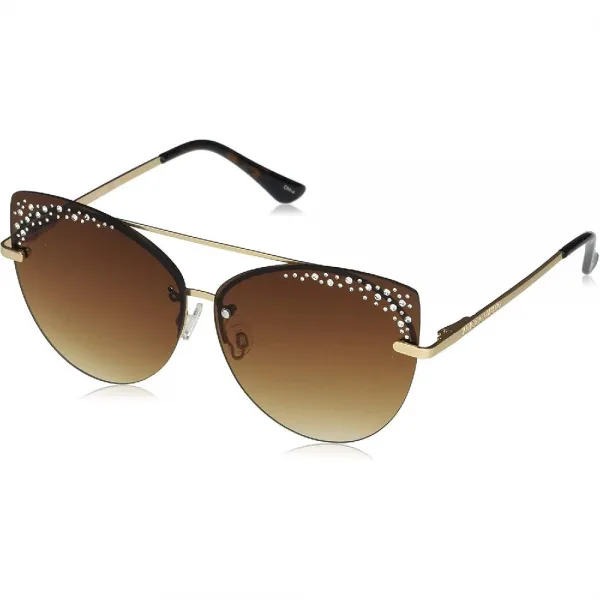 Vince Camuto 금속 및 라인 석 억양 & UV 보호 64mm와 빈스 CamutoWomen의 VC879 반 무테 고양이 - 아이