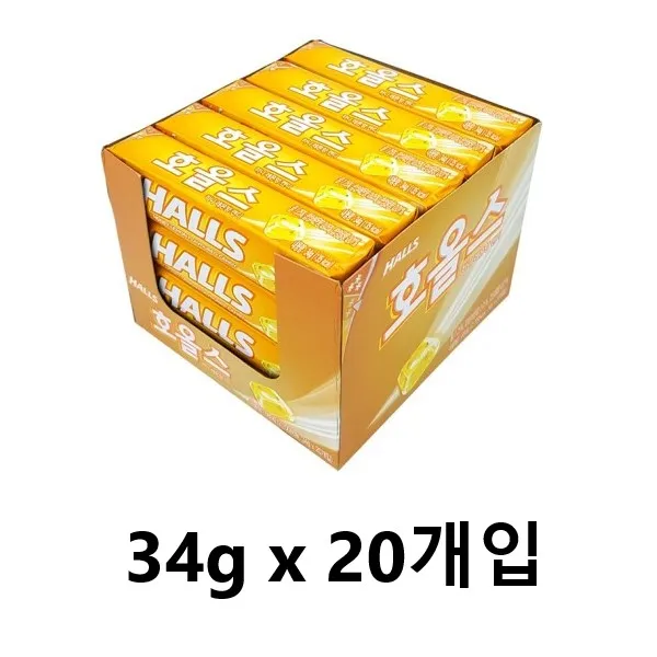 사랑주는쇼핑몰 20.11.20유통기한임박할인판매 호올스 허니레몬향캔디 34g x 20개, 1개, 680g
