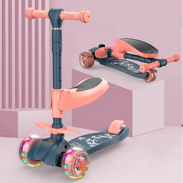 [해외 직송]DALIN 킥보드밀크보드 어린이 삼삼오오 아기 첫발 어린이 페달 소년 소녀 미끄럼 QH06 A17, 06 AY 핑크