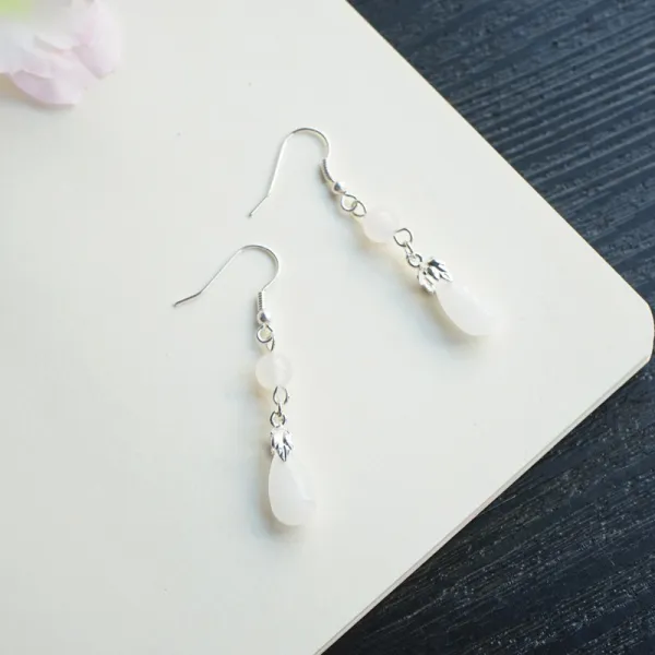 어반30 비취 옥 귀걸이 오리지널 핸드 앤틱 천연 오아시스 마노