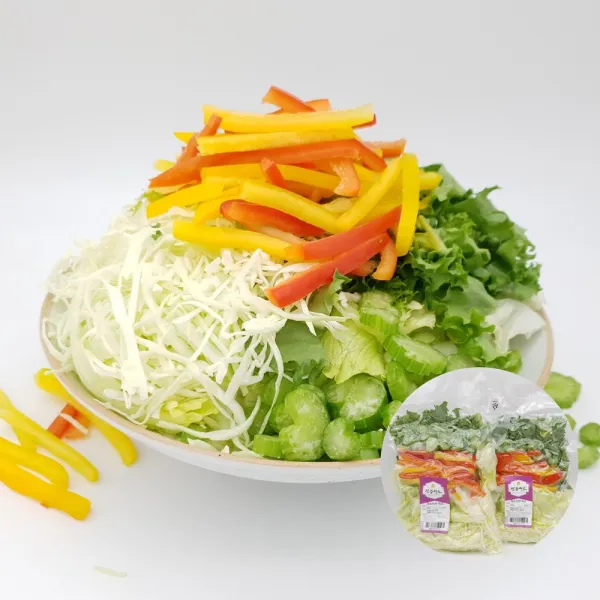 의령농산 건강채소 국내산 파프리카 믹스샐러드 대용량 1kg, 파프리카 믹스 샐러드 1kg