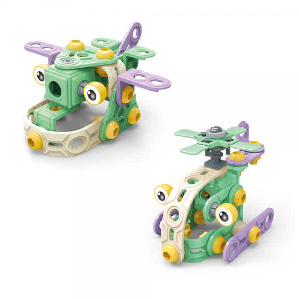 해늘 DIY 소프트조립블럭 2종 비행세트 조립 만들기 어린이 장난감 헬기 비행기