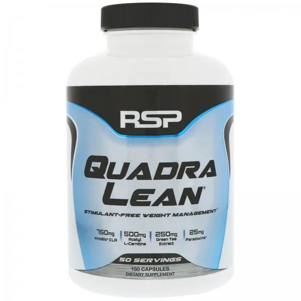 RSP Nutrition QuadraLean 각성제 무첨가 체중 관리제 150 캡슐, 단일상품