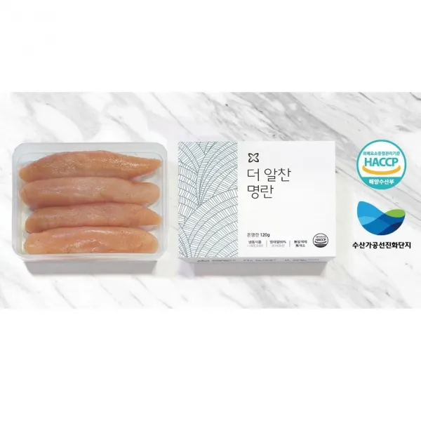 자연일기 소금4%대의 저염명란 짜지않고 맛있는 온명란 120g 3일간 저온숙성 온정란 무색소 백명란 명란젓갈 추천 명란젓, 1개