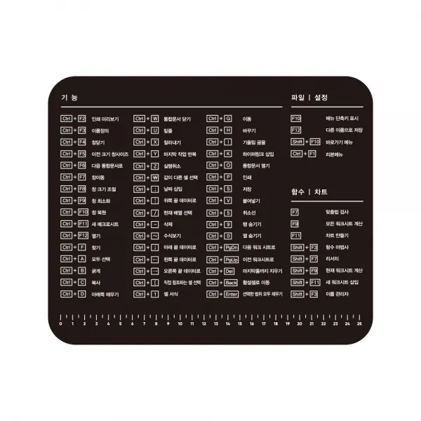 코시 엑셀 단축키 마우스 패드 MP2095