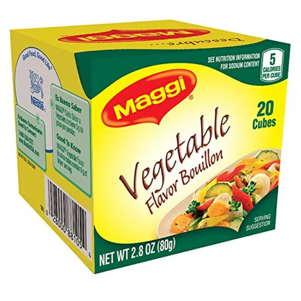 Maggi 매기 채소 스톡 3통 Vegetable Flavor Bouillon Cubes 80g, 1개