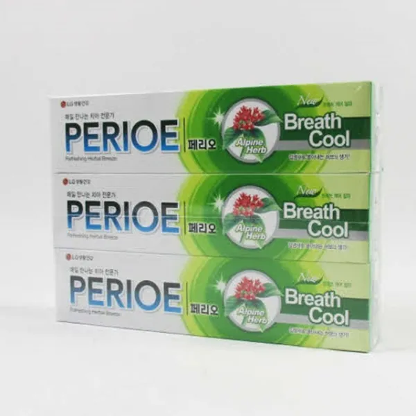 페리오 치약 브레쓰쿨 160g X 3 안전한치약/덴티스테치약/암웨이치약/2080치약/미백치약/애터미치약/칫솔/페리오치약/천연치약/펌핑치약 단일 수량