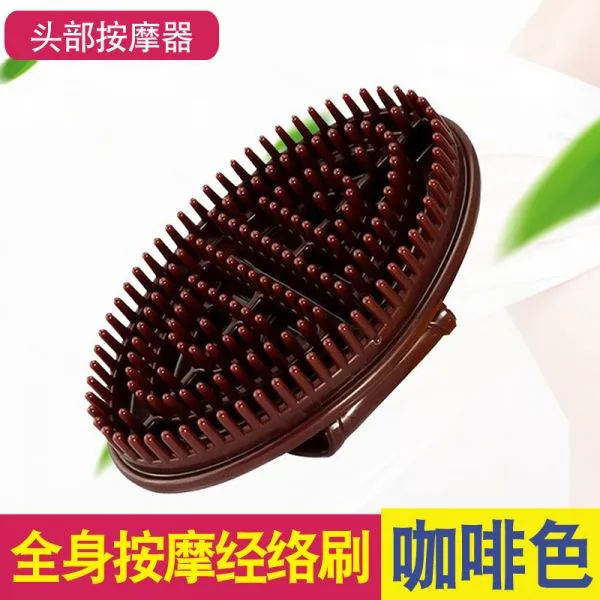 브러쉬겸 마사지건 두피가려울때 셀프마사지도구 시원한마사지 두피샴푸브러쉬 탈모에도움되는 두피각질제거하기 부모님마사지해주기 두피마사지기 문어발 공부하다사용하는 조용한 셀프로근육풀기, 단일사이즈, 바디마사지브러쉬 브라운