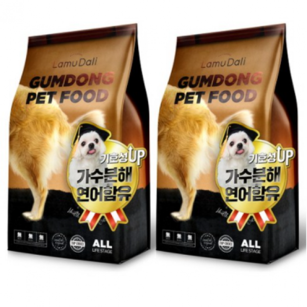 라무달리 강아지 금동사료, 가수분해연어, 8개, 2kg