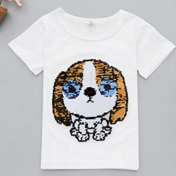 kirahosi 해달 5 여름 여아 반팔 라운드넥 티셔츠 남아 어린이 캐주얼 상의 아동 458 BG4elr1