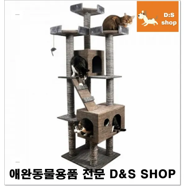 고양이높은곳 안락휴식처 강한스크래칭견디는 캣타워 상하운동 고양이쇼핑몰, 1개