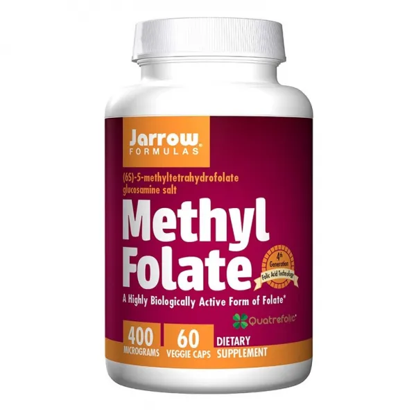 Jarrow Formulas 자로우포뮬러 4세대 활성형엽산 B9 400mcg 60캡슐(병당 약2개월) 임신준비영양제, 1mg, 1병