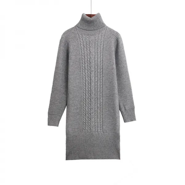 코코치 여성 목폴라 니트 원피스na19