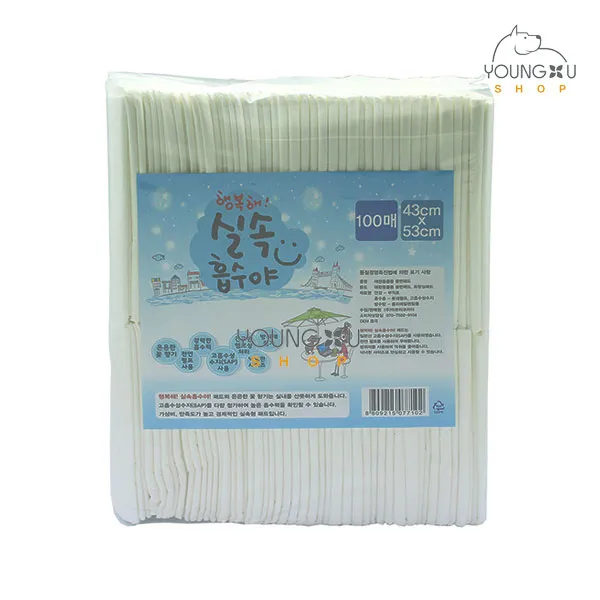 행복해 실속흡수야 패드 강아지배변패드 - 100매(53x43cm), 행복해 실속흡수야 100매