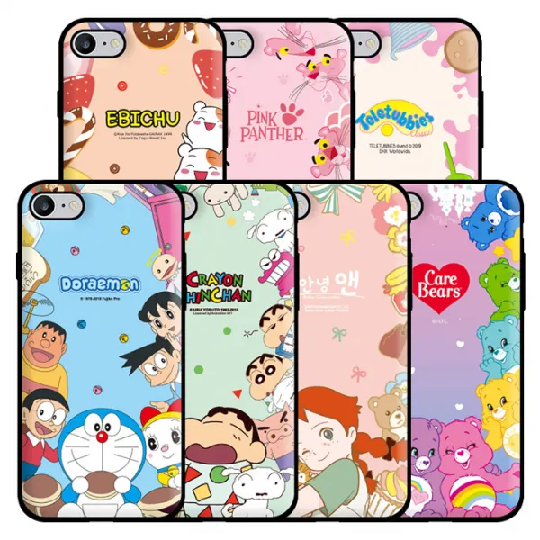 아이폰XS 캐릭터 패턴 오픈카드케이스, 패턴에비츄