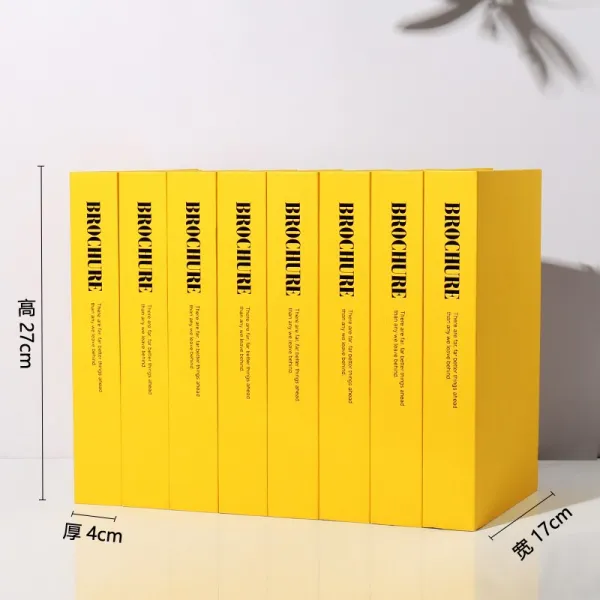 여백 캐비넷거실장 현대 심플 페이크 라이브 간 소품 진열 장식품 노르딕 TV거실장 책꽂이 모델 하우스 라이크, 엘로우 8본