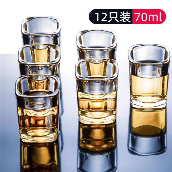 양주 위스키 진 스트레이트 세트 인생술잔 고량주잔, 70ml 12 팩개