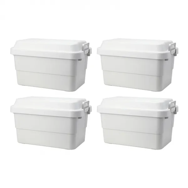 무인양품 MUJI 튼튼한 수납 박스 L 4개 4549337525986, 반투명