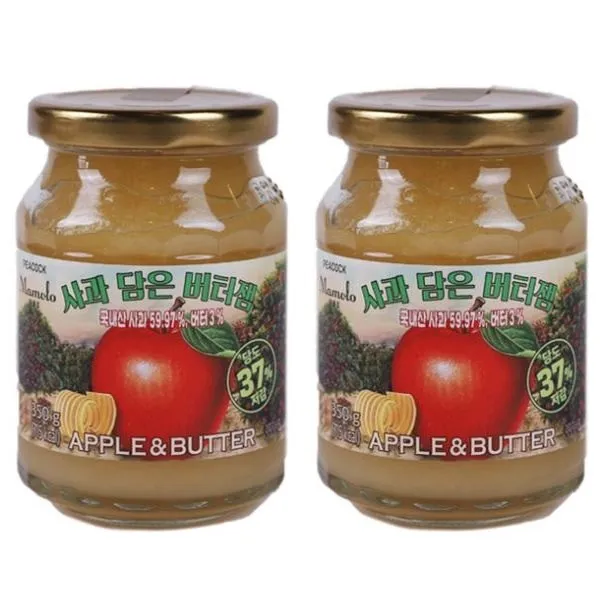 피코크 깔끔한 단맛의 마몰로 사과 담은 버터잼 350g x2개, 349.9g