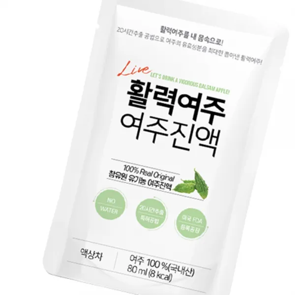 국내산 친환경 무농약 활력여주 특허기술 쓴맛최소 진한 여주진액 여주즙, 국내산 친환경 여주즙100%