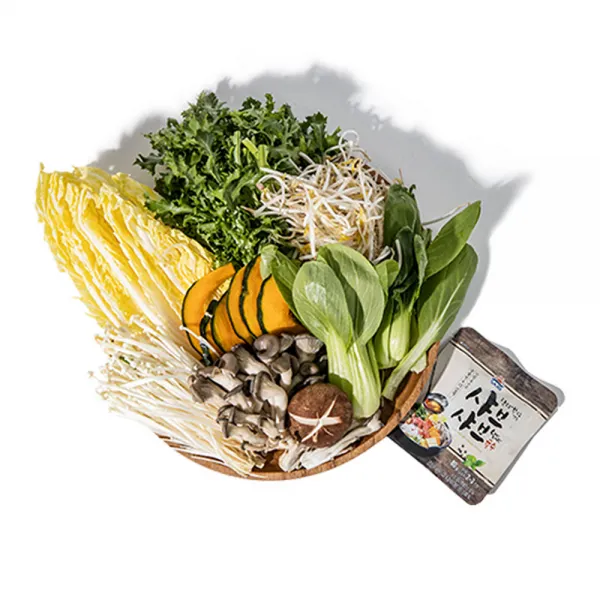 맛있는녀석들 버섯 야채 샤브샤브 3~4인용 [직화냄비], 모듬야채 샤브샤브 [직화냄비]