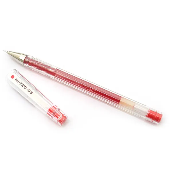 볼펜 일본 pilot BLLH-20C5HI-TEC중성펜 0.5mm철구슬 수필 학생용 시험 블랙 사인펜 귀여운 큐티 컬러, T02-레드색