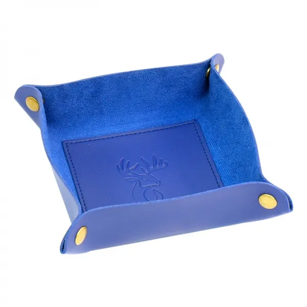 심플한 데스크톱 가죽 수납함 정사각형 생활용품 정리 가죽 트레이