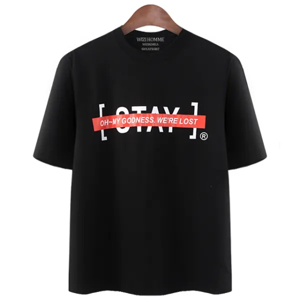 빅사이즈 2XL 3XL 4XL STAY 반팔 라운드티 NDD760T