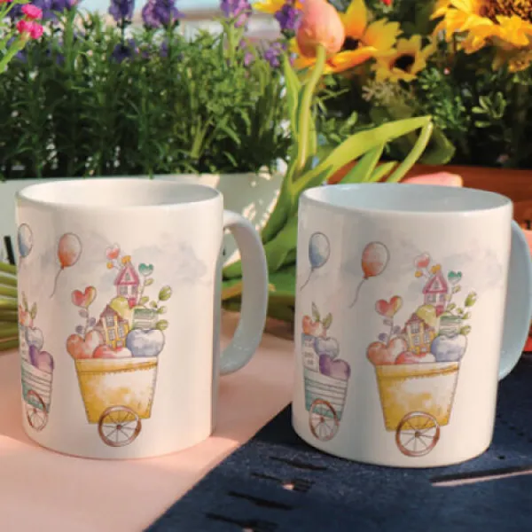 아트박스/꾸밈 Tf107 디자인머그컵2p 꿈속수레차 본품