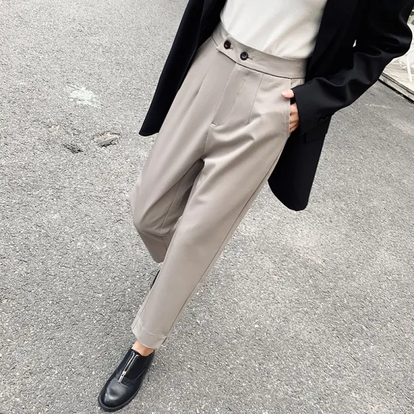 에이프릴래빗 예쁜옷 데일리룩 가을 팬츠 여성 9부 여성 팬츠 팬츠 팬츠 캐쥬얼 정장 팬츠 17se