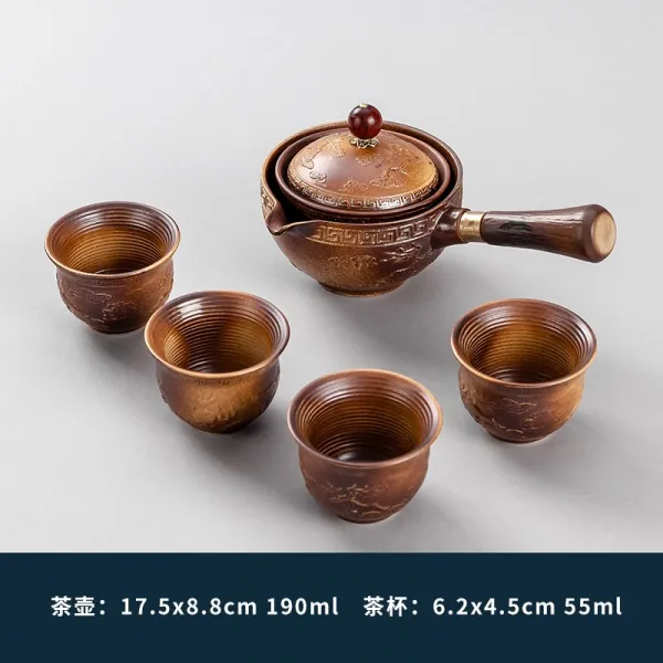 도자기다기세트 여행 쿵푸 티 컵 건들건들 충돌함 다구 심플 화상방지 소요 다관 H 4538727743, 태우다 샤오캉 물에 담그다 한 주전자