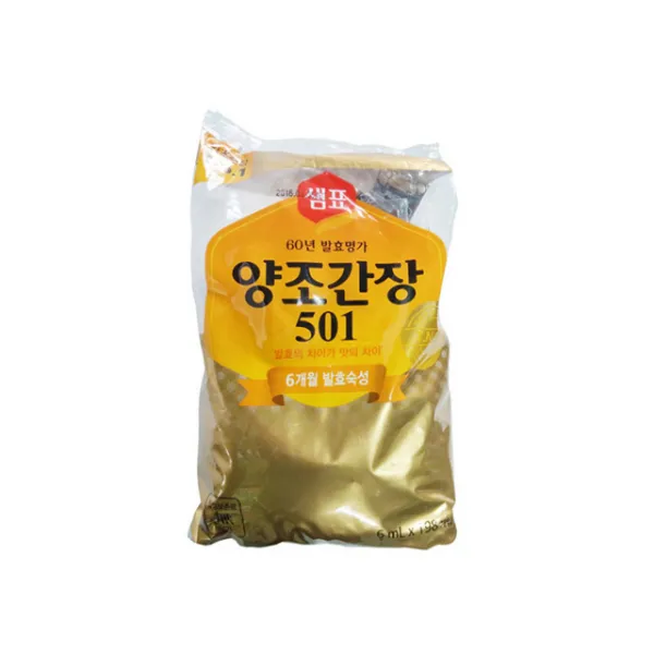 40 나래무역 / 푸드) 샘표 미니양조간장(501) 6ml(198ea) 된장 소금 국간장 양조간장, 단일 수량