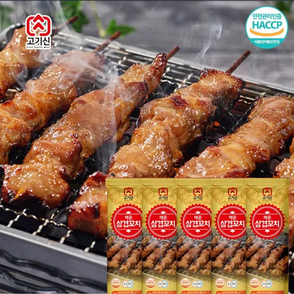 동고동락 매운 삼겹꼬치 50g x 5개, 단품