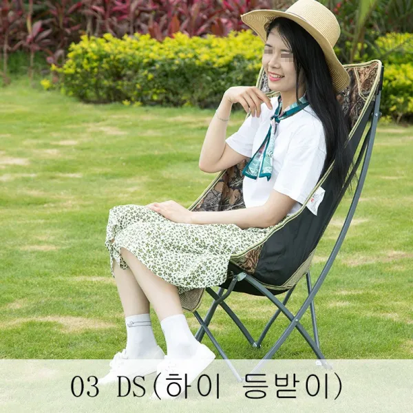 뉴타임즈11 바깥에서 접이식걸상 휴대용 작은 등받이의자 점심휴식 등받이의자 낚시의자 QH11 A25, 1개, 03 DS(하이 등받이)