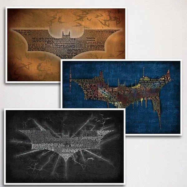 The Art of Scott W Smith 따옴표로 만든 | | 벽 홈 장식 | 크리스토퍼 놀란 시리즈 | 영화 예술 배트맨, 상세페이지참조