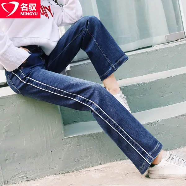머머다 머머다 여성 일자 청바지 와이드 데님팬츠 빅사이즈06 Ktk06 580490487300