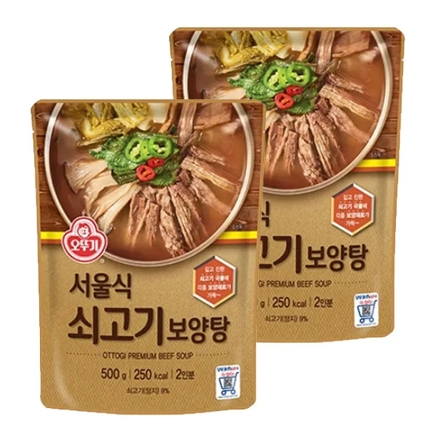 오뚜기 파우치 서울식 쇠고기 보양탕 500g 2개