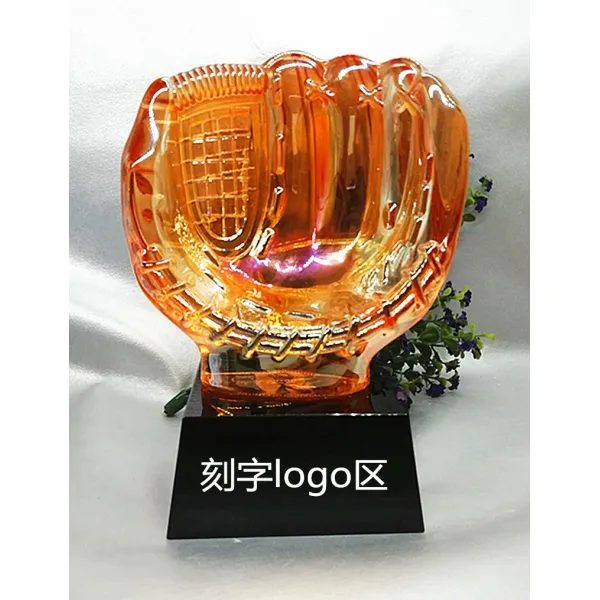 야구글러브 야구 크리스탈 우승컵 상패 운동 경기 학교 체육 세계선수권대회 승리, T02-투명한