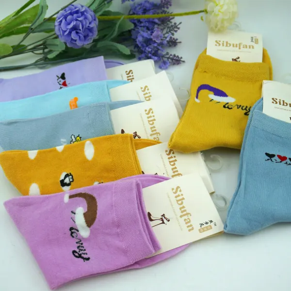 프레쉬영 캐주얼양말 레이스 범속을 따르다 여성크삭스 동북 랴오위안 겨울 가을 타입 두꺼운 자 패션삭스 미들 X20개