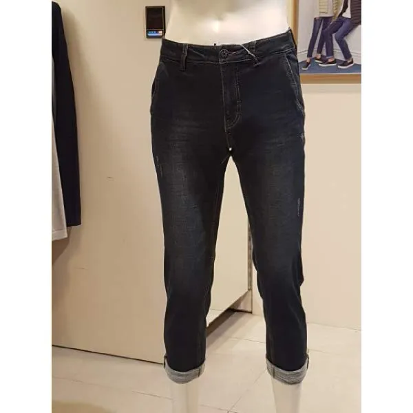  현대백화점 Nix 닉스 Fnnwdpi111 남성 기모 D톤 워싱 부분밴딩 테이퍼드피노 데님