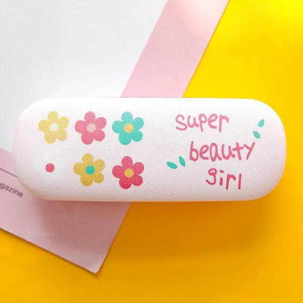 smalux 안경집 선글라스 랜즈 케이스 귀여운 소녀 안경 타 개성만점 컴팩트 휴 학생 수납함 남