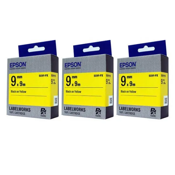 NZF92109004101369mm 엡손정품 라벨테이프 SC9Y(노랑색바탕/검정글씨), SC9Y(노랑바탕/검정글씨/폭9mm)
