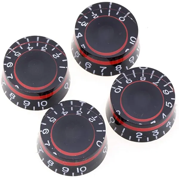 음악적으로 프로메트릭 사이즈 18 스플라인 속도 제어 노브를 이용한 에피폰 레 폴 Sg 전기 기타 아시아 수입 기타 베이스 스플릿 샤프트 포트 레드 세트 4 상세페이지 참조