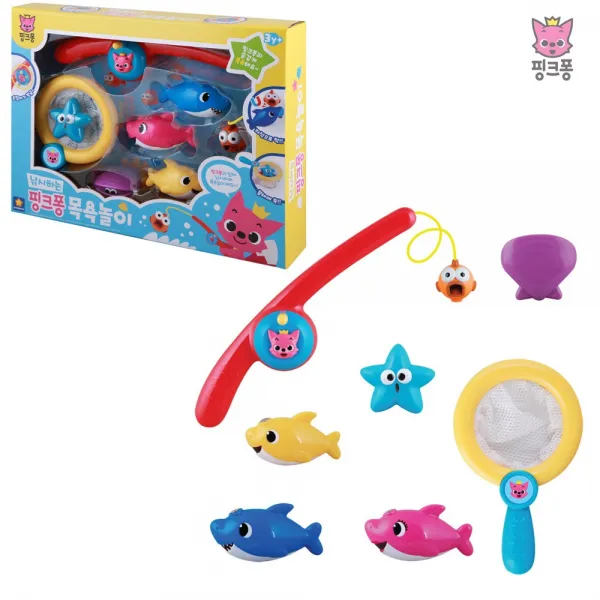 핑크퐁 낚시 목욕 놀이 유아 아기 장난감 물놀이