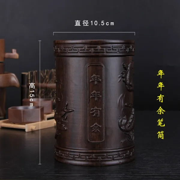 와이유 기린소품 원목 흑단 레드우드 빈티지 아이디어 차이나 오피스 서재, 지름 10.5 높이 15cm년 여유분