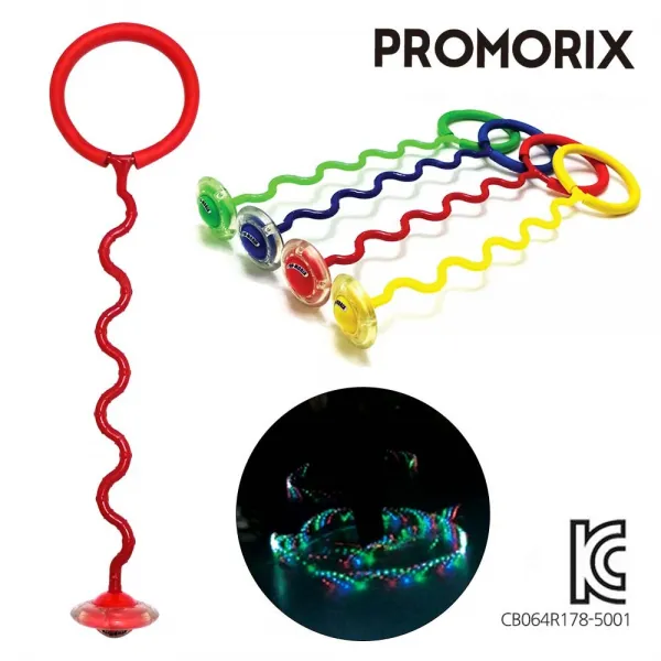 프로모릭스 아이디어 줄넘기 Led 발광 발목줄넘기 레드