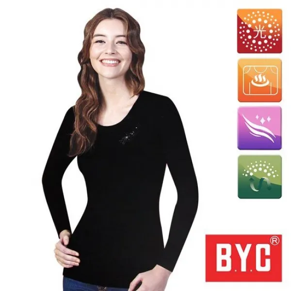 BYL4940 BYC 보디히트 여성 기능성 동내의 내복 상의