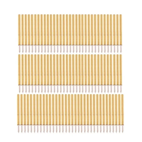 100 피스 스프링 압력 테스트 프로브 Pogo Pins P75-B1 바늘 튜브 직경 1.02mm 길이 15.85mm 교체 쉽게 안정