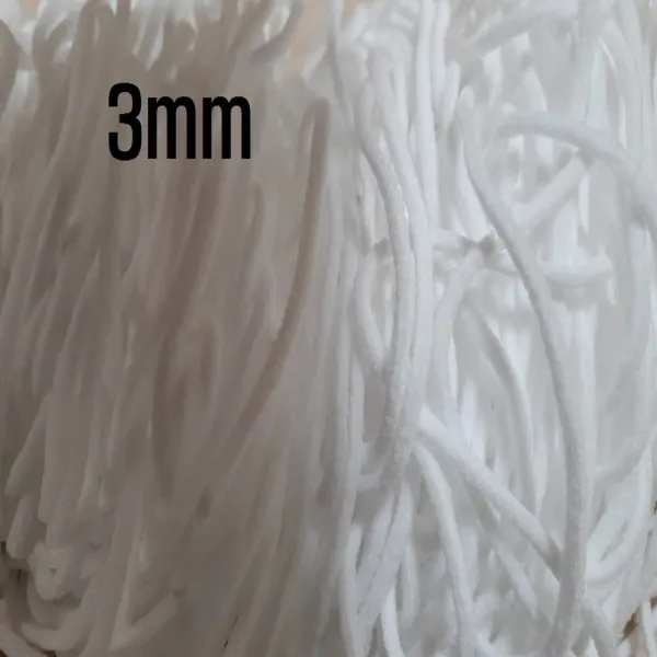 국제섬유 마스크끈3mm 검정 흰색 10마(1세트)국내 직접생산, 1개, 블랙